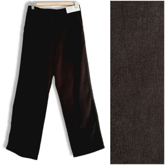NORTHERN REFLECTIONS New - Villager Pull-On Corduroy Pants Brown Sz S Petite - Picture 1 of 11